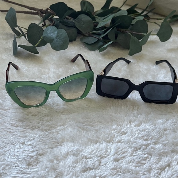 Accessories - Chic Green and Black Sunglasses by [Brand]